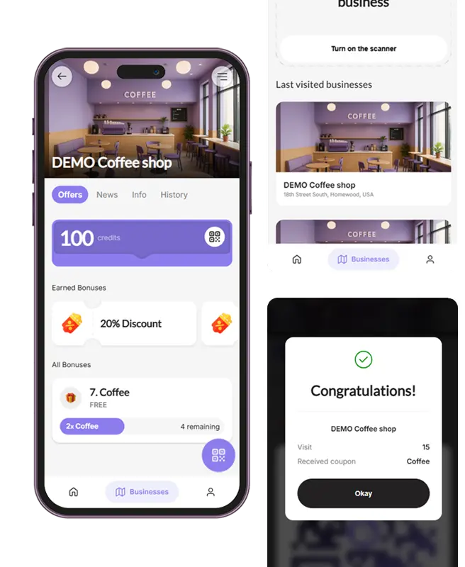 App screens